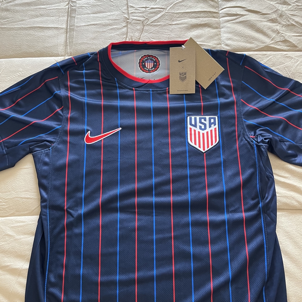 Nike Blue and Red USA Soccer Jersey